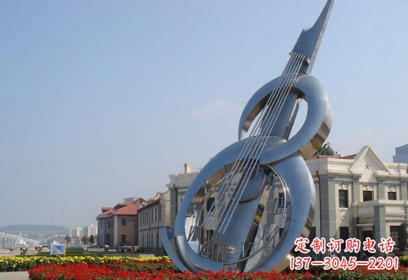 湖南不锈钢广场抽象大提琴 雕塑