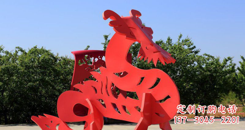 湖南不锈钢广场抽象貔貅景观雕塑
