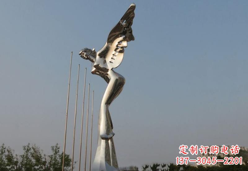 湖南不锈钢广场抽象天使雕塑