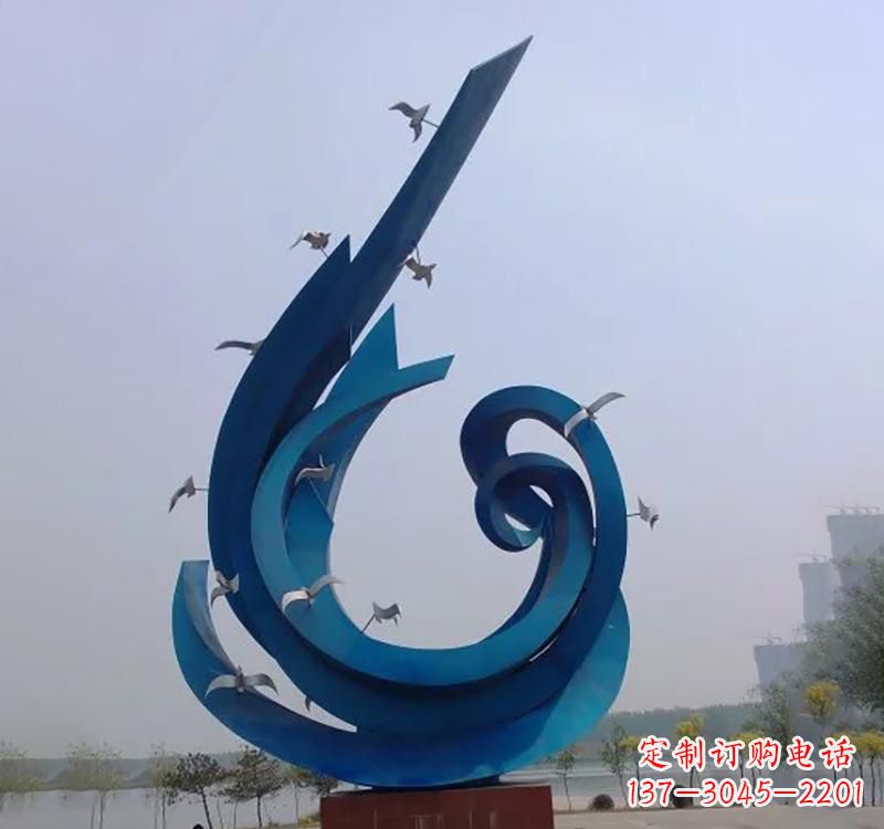 湖南不锈钢广场大型鸽子雕塑