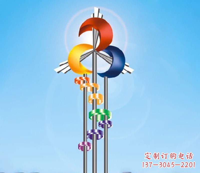 湖南不锈钢广场风车雕塑