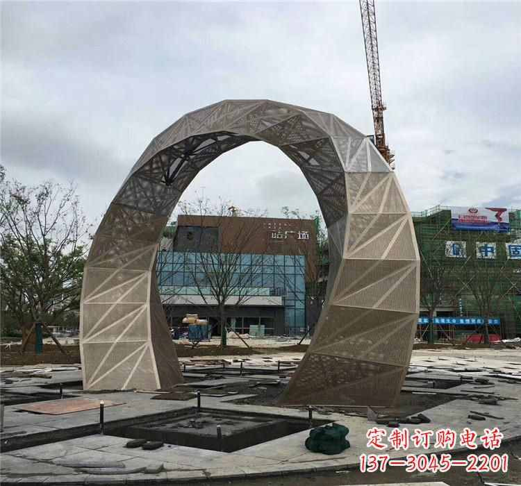 湖南不锈钢广场拱门雕塑