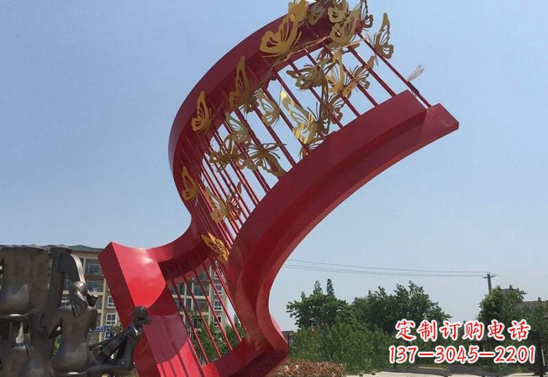 湖南不锈钢广场蝴蝶乐章雕塑