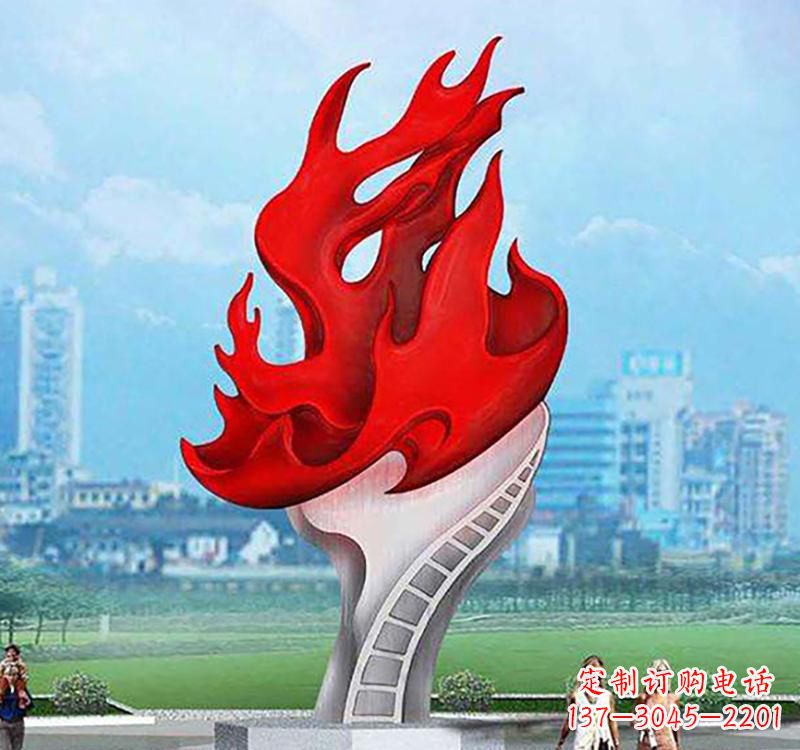 湖南不锈钢广场火炬雕塑