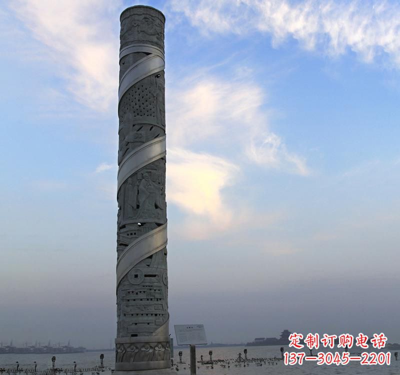 湖南不锈钢广场景观龙柱雕塑