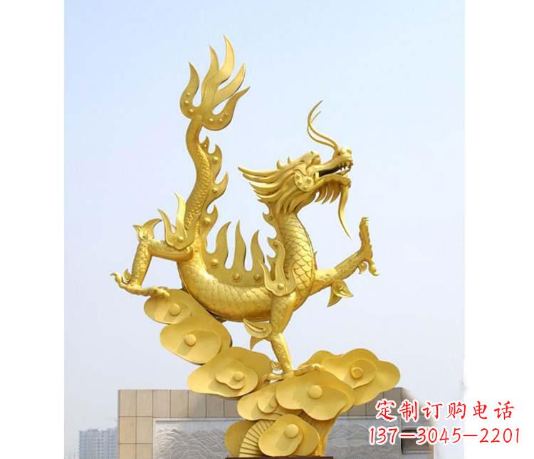 湖南不锈钢广场龙腾虎跃雕塑