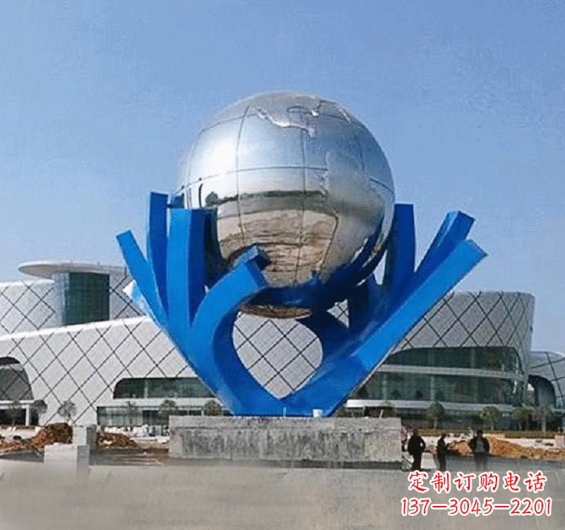 湖南不锈钢地球雕塑缔造绿色家园
