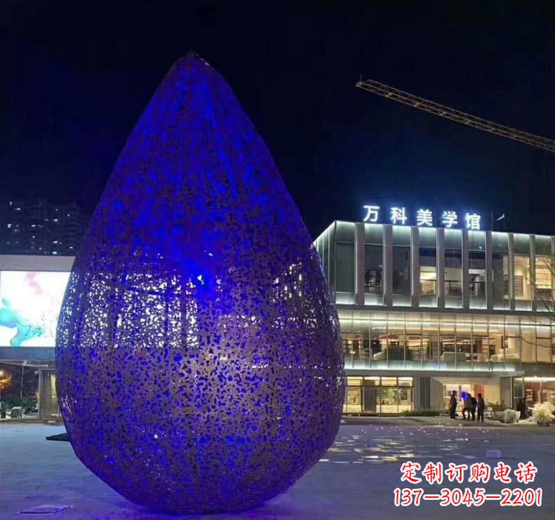 湖南不锈钢广场水滴雕塑