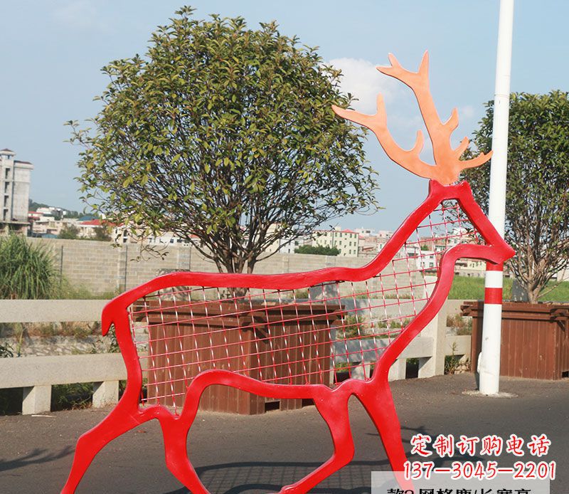 湖南不锈钢广场网格动物鹿