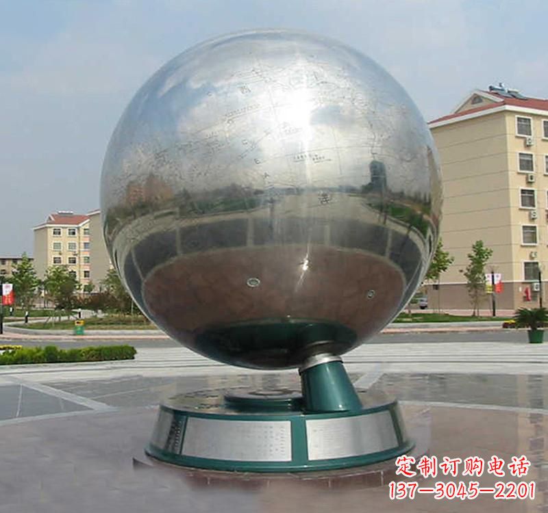 湖南不锈钢广场现代地球雕塑