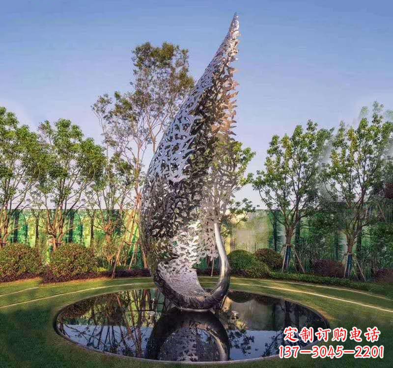 湖南不锈钢海浪凤凰雕塑