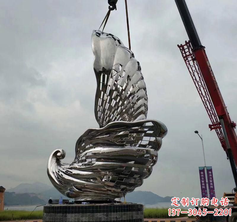 湖南不锈钢海螺雕塑2