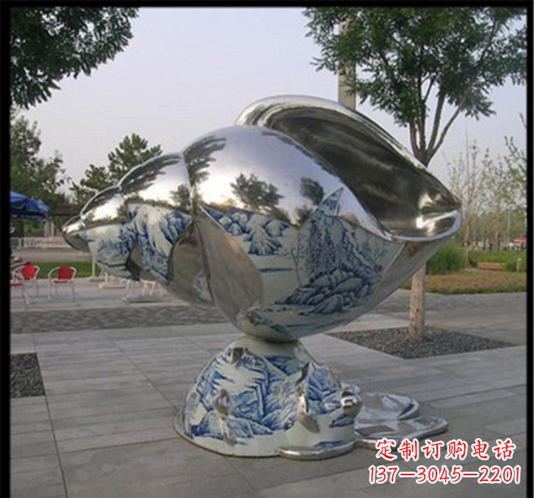 湖南不锈钢海螺景观雕塑2