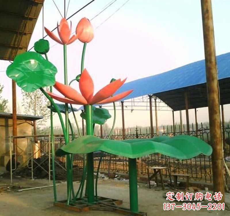 湖南不锈钢荷花公园雕塑