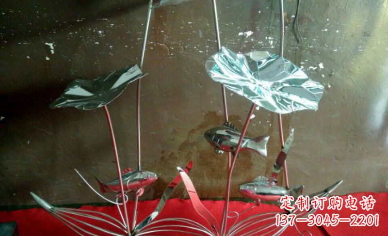 湖南不锈钢荷花景观雕塑 (3)