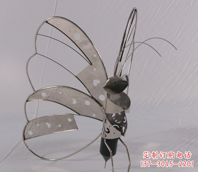 湖南不锈钢蝴蝶细节雕塑