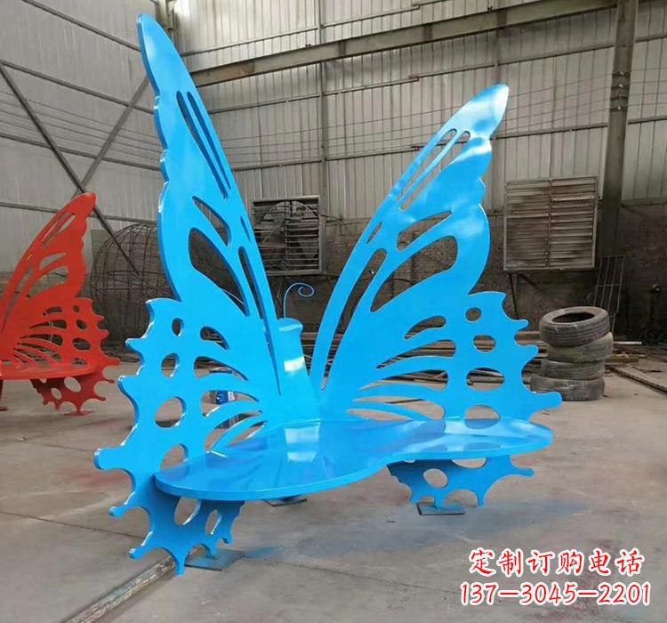 湖南不锈钢蝴蝶座椅雕塑