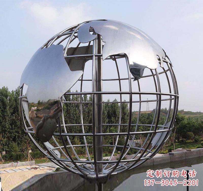 湖南不锈钢户外地球仪雕塑