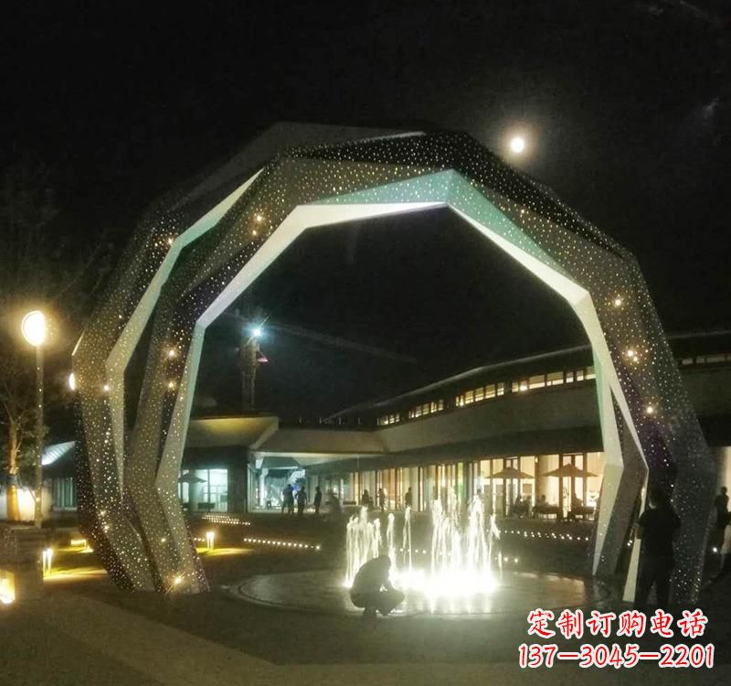 湖南不锈钢户外拱门雕塑