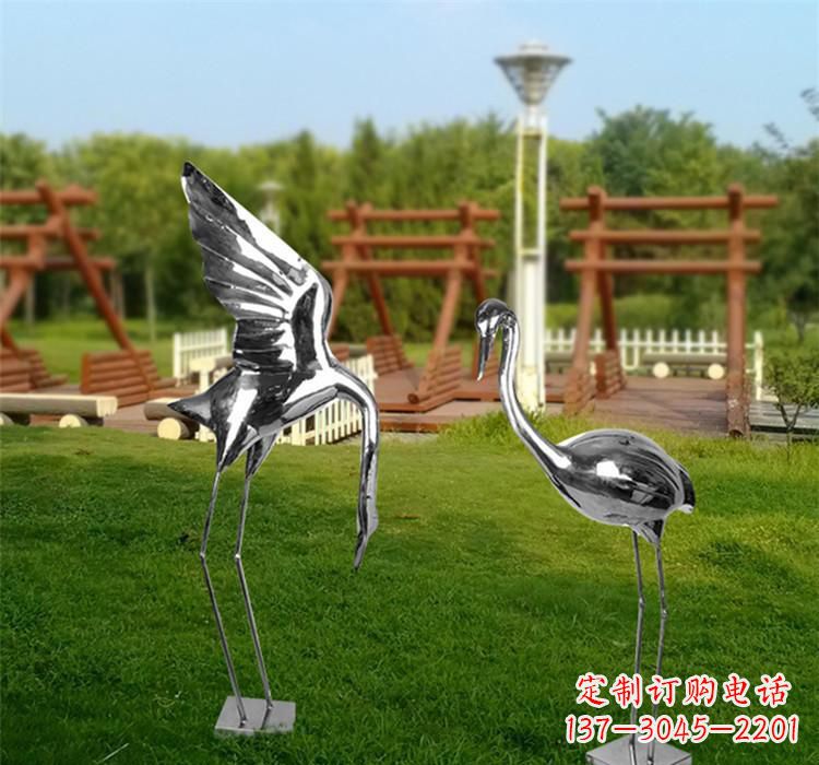 湖南不锈钢户外仙鹤雕塑