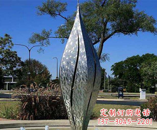 湖南不锈钢花骨朵喷泉雕塑