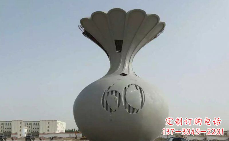 湖南不锈钢花篮雕塑 (2)