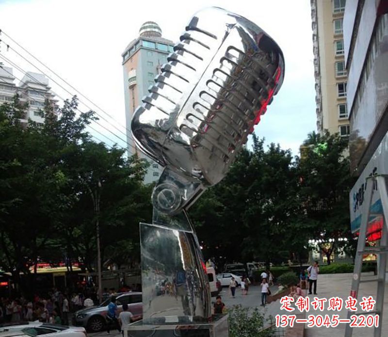 湖南不锈钢话筒雕塑