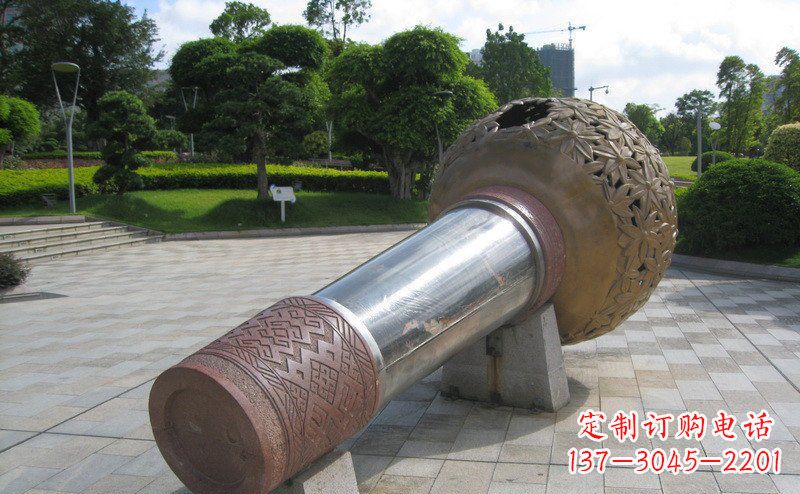 湖南不锈钢话筒广场景观雕塑