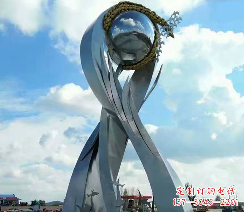 湖南不锈钢环球和平鸽雕塑