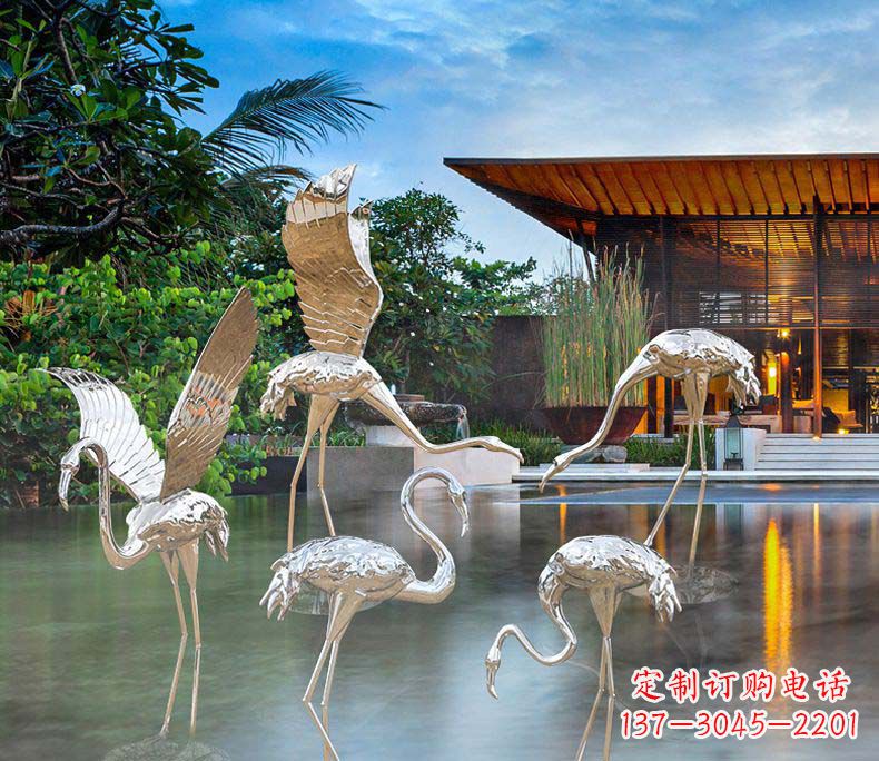 湖南不锈钢火烈鸟雕塑1
