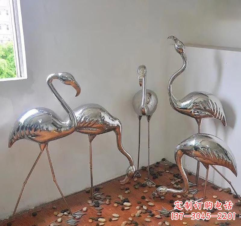湖南不锈钢火烈鸟雕塑2