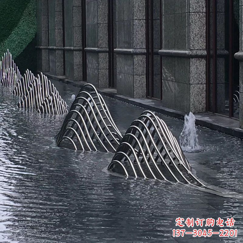 湖南不锈钢假山水景雕塑