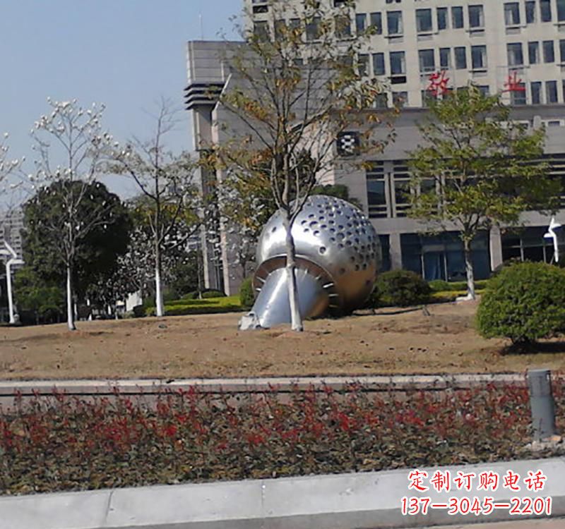 湖南不锈钢简约话筒雕塑