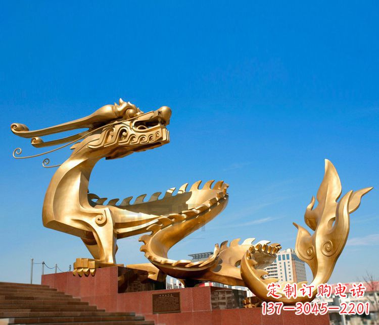 湖南不锈钢金龙雕塑
