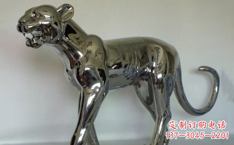 湖南不锈钢金钱豹雕塑