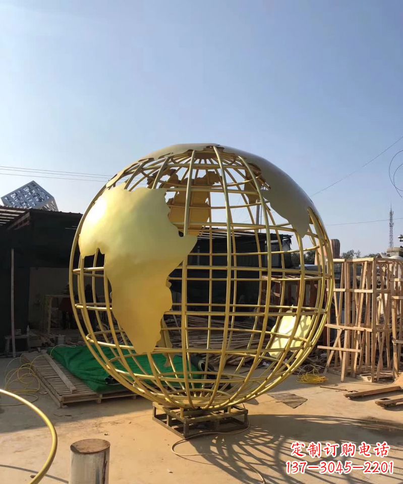 湖南不锈钢金属地球仪雕塑