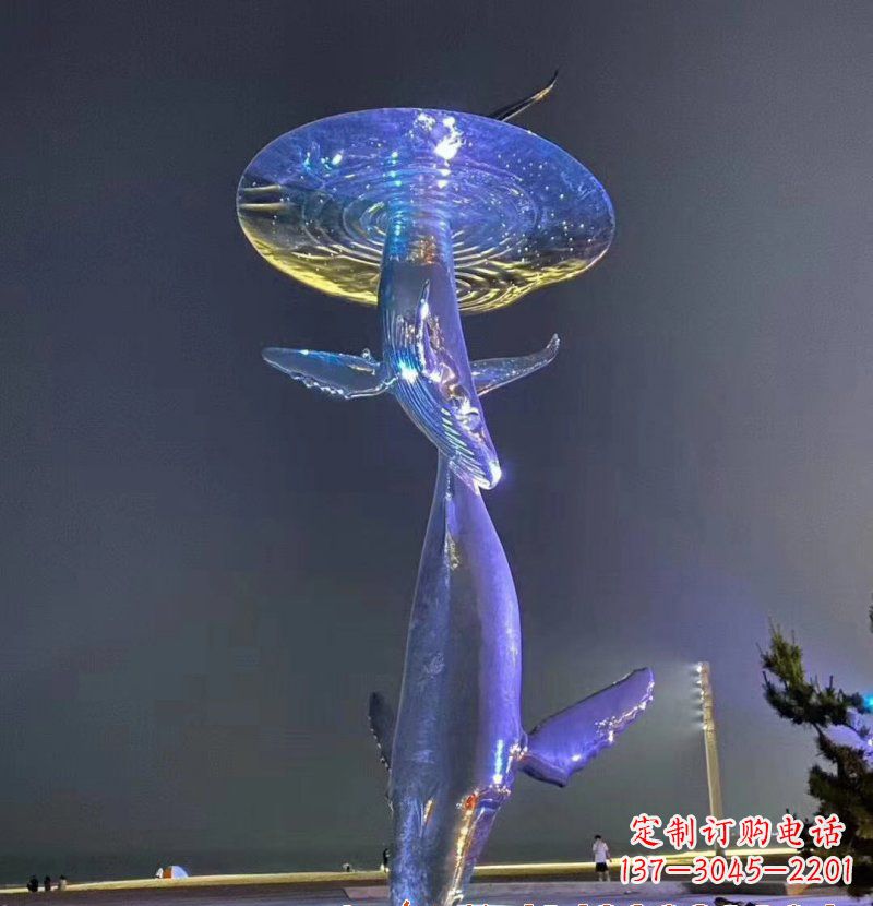 湖南不锈钢鲸鱼雕塑222