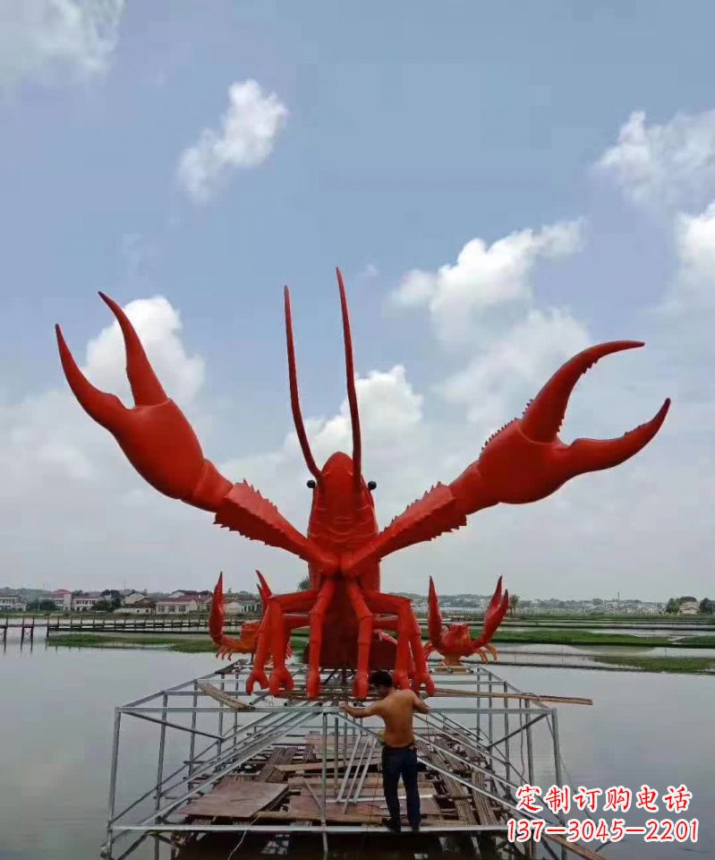 湖南不锈钢景观大龙虾雕塑