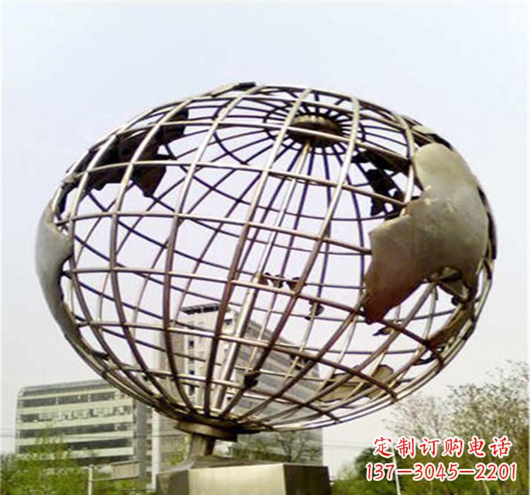 湖南不锈钢景观地球仪雕塑