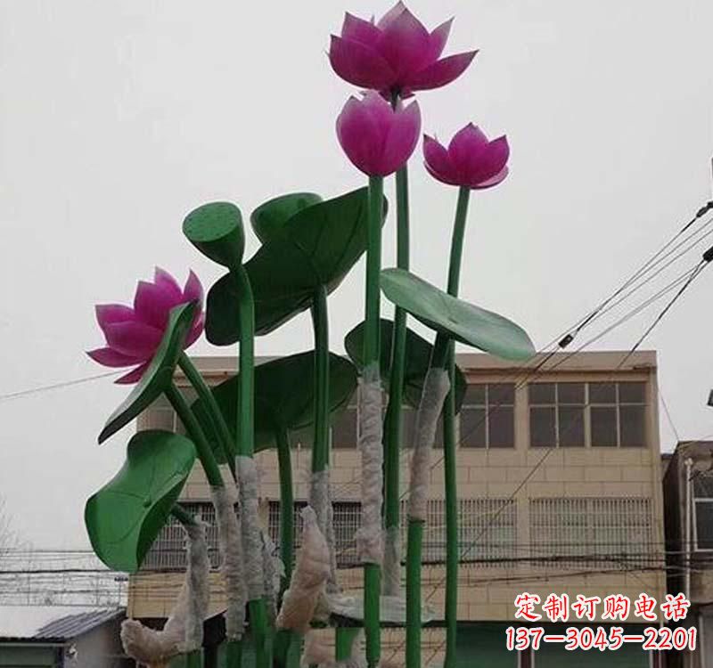 湖南不锈钢景区荷花雕塑