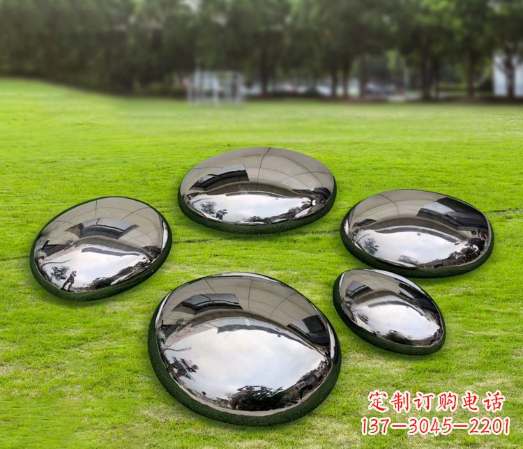 湖南不锈钢镜面鹅卵石雕塑
