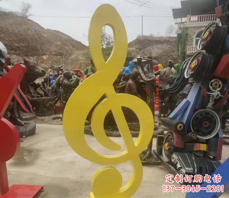 湖南不锈钢烤漆音符雕塑