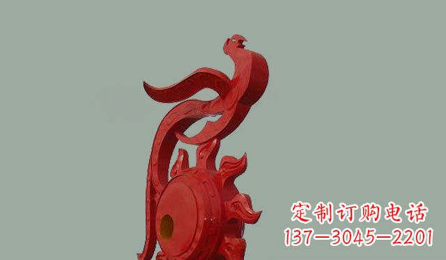 湖南不锈钢孔雀雕塑 (2)