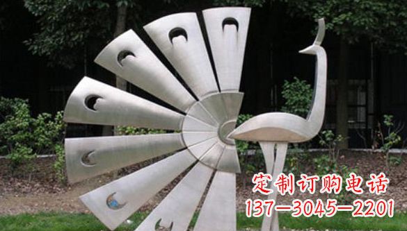 湖南不锈钢孔雀公园雕塑