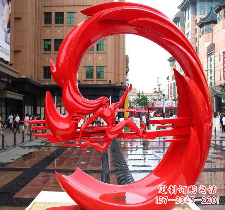 湖南不锈钢夸父追日雕塑