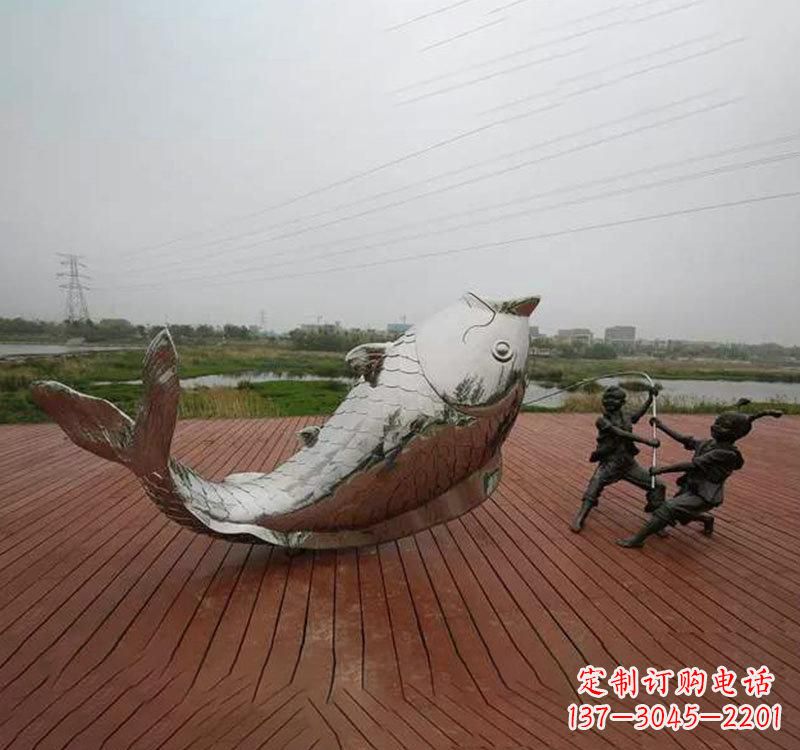 湖南不锈钢鲤鱼雕塑