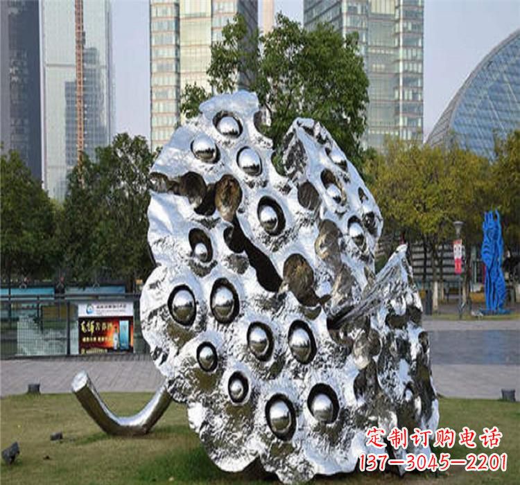 湖南不锈钢莲蓬雕塑2