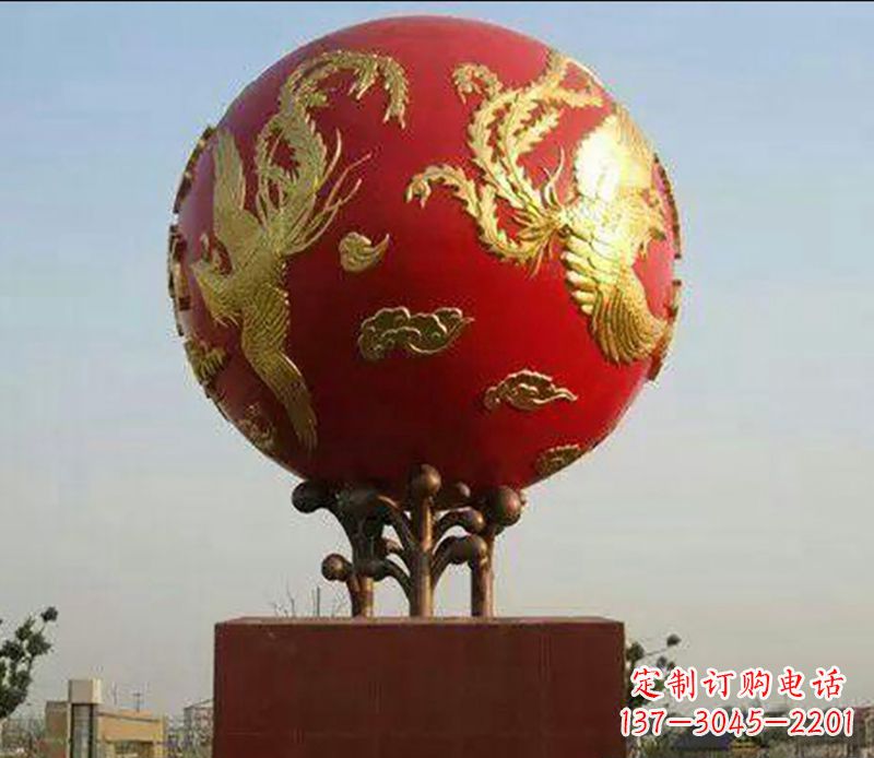 湖南不锈钢龙凤呈祥雕塑