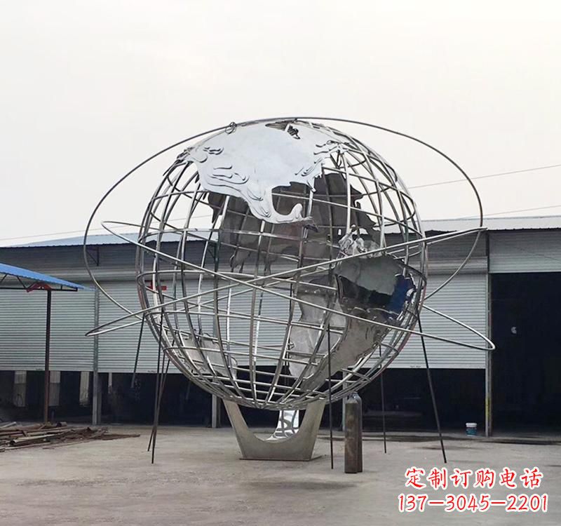 湖南不锈钢镂空地球雕塑