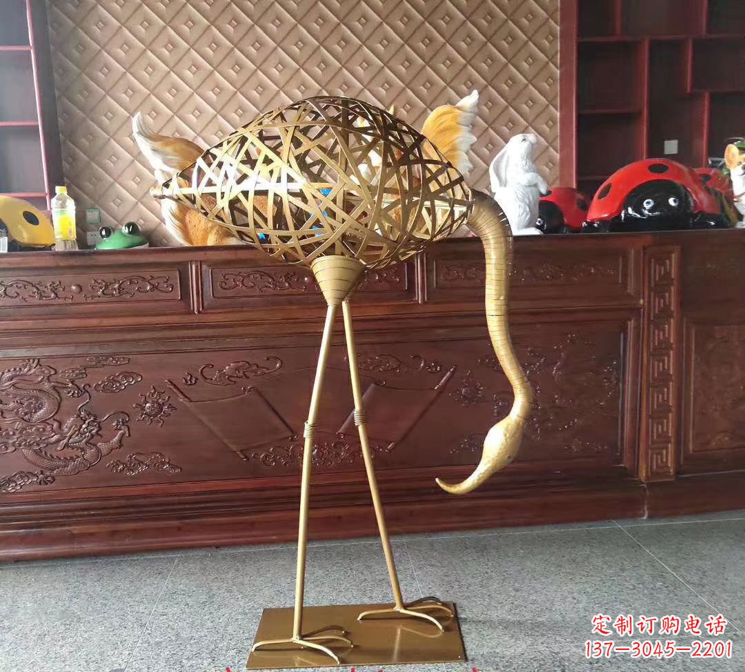 湖南不锈钢丹顶鹤雕塑精美外形,传承中华文化